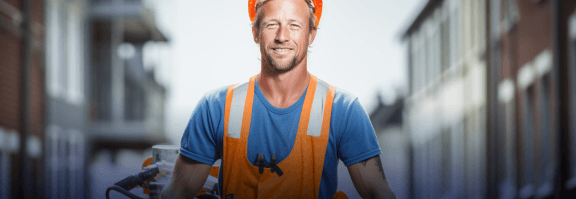 Aannemer op straat